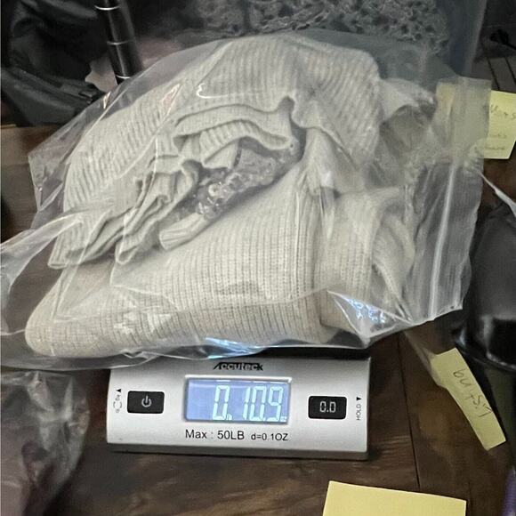 Rachel Roy Sweater Women’s SZ M Modal/Cashmere Blend Gray Sequin Shoulder Detail - Picture 9 of 9